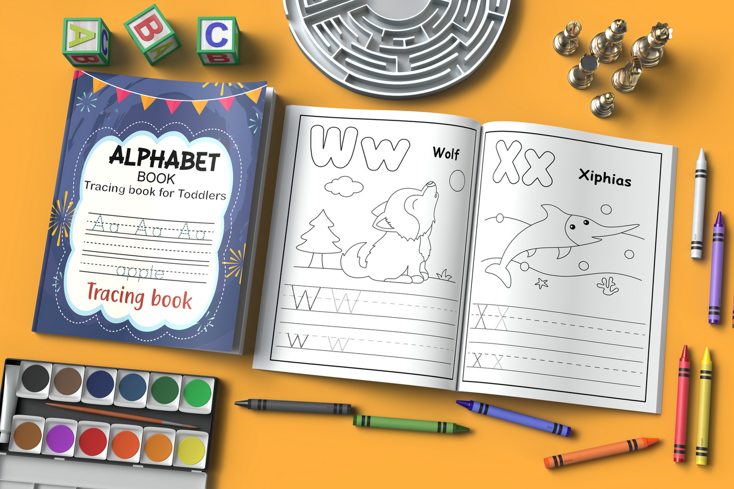 Custom Coloring Book or Children’s Workbook Line