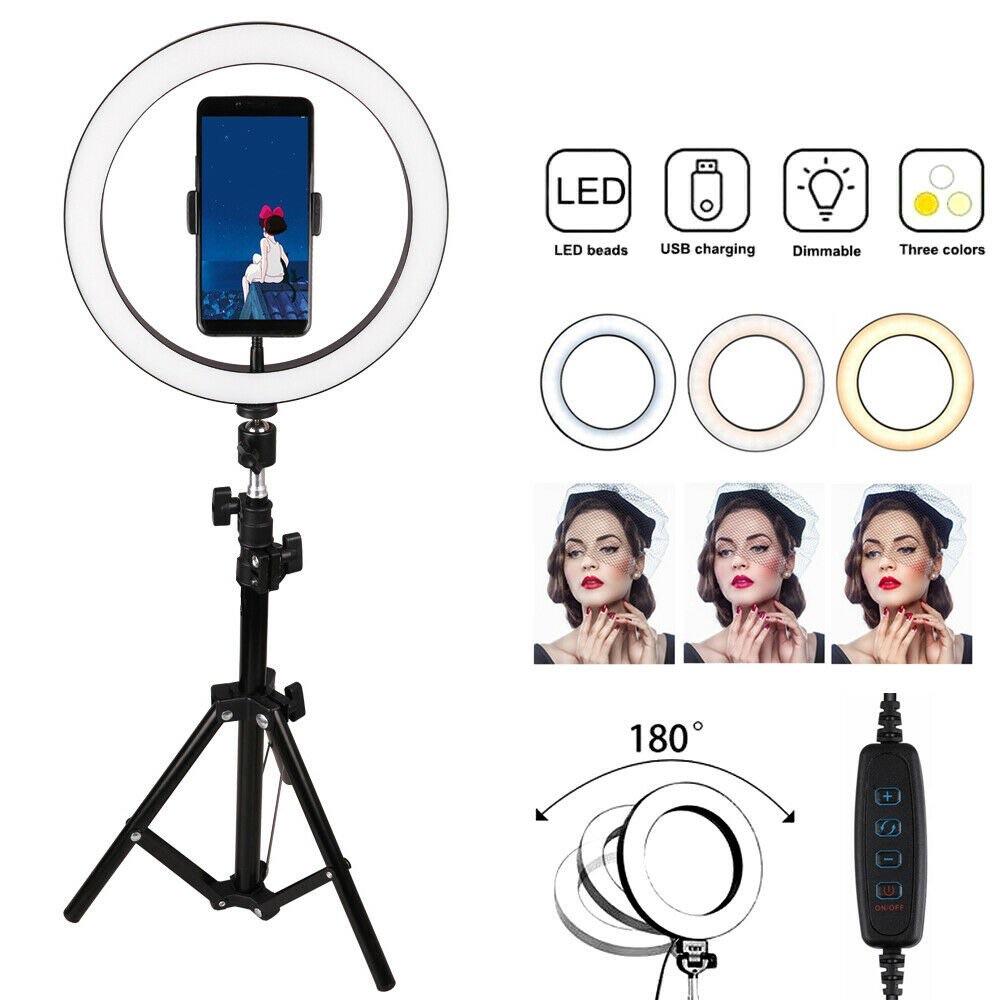 10 inch Selfie Ring Light with 76 inch Tripod Stand