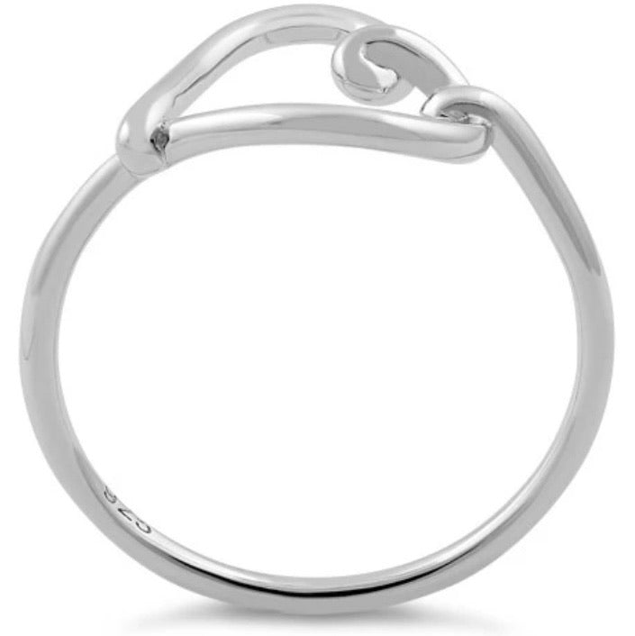 Sterling Silver Heart Knot Ring