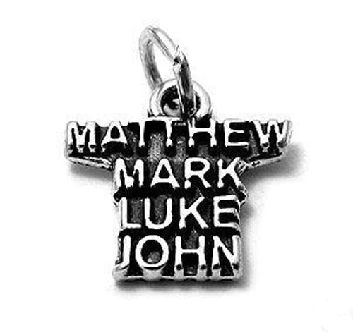 "Matthew, Mark, Luke, John" Gospels Charm