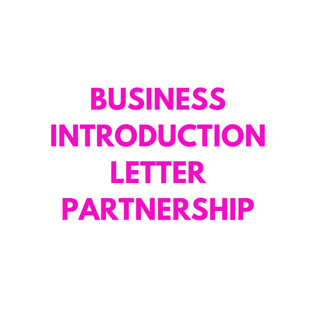 Business Introduction Letter Partnership