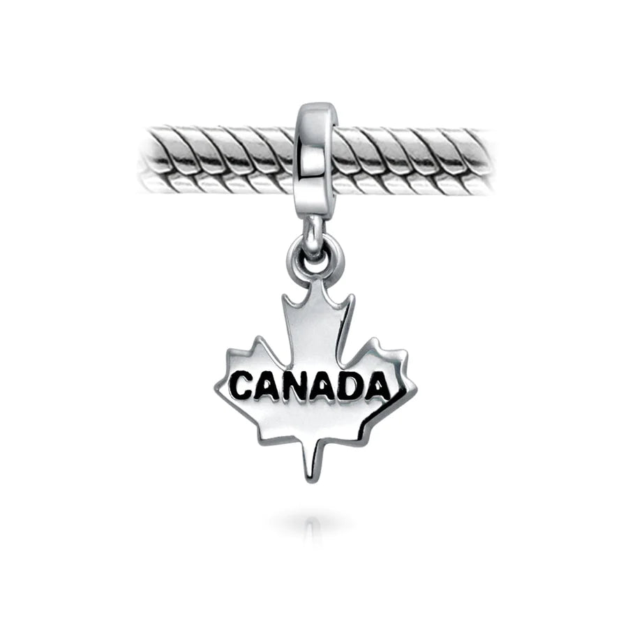 Canada Maple Leaf Dangle Bead Charm