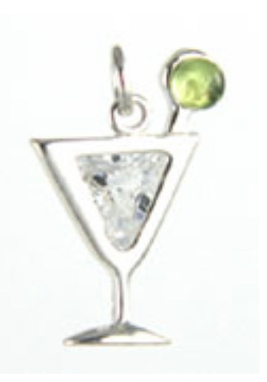 Martini Crystal Charm