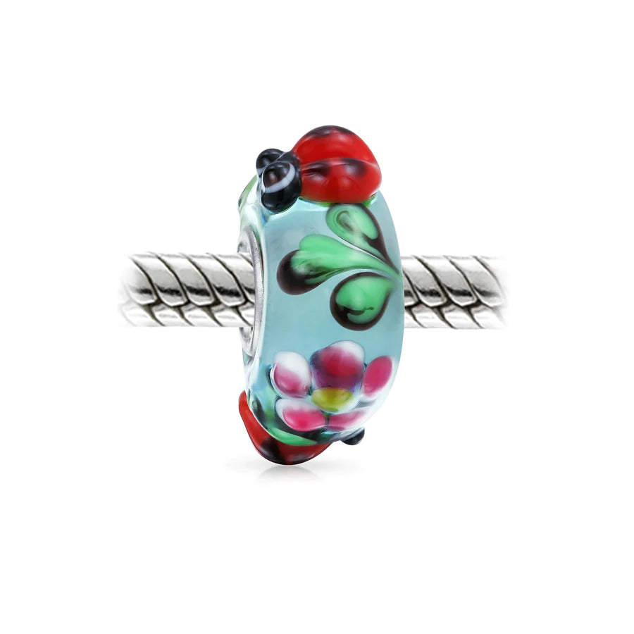 Ladybug Murano Glass Bead Charm