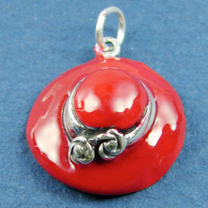 Red Enamel Hat Charm