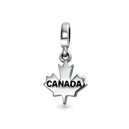 Canada Maple Leaf Dangle Bead Charm