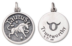 Taurus - Trustworthy Zodiac Disk Charm