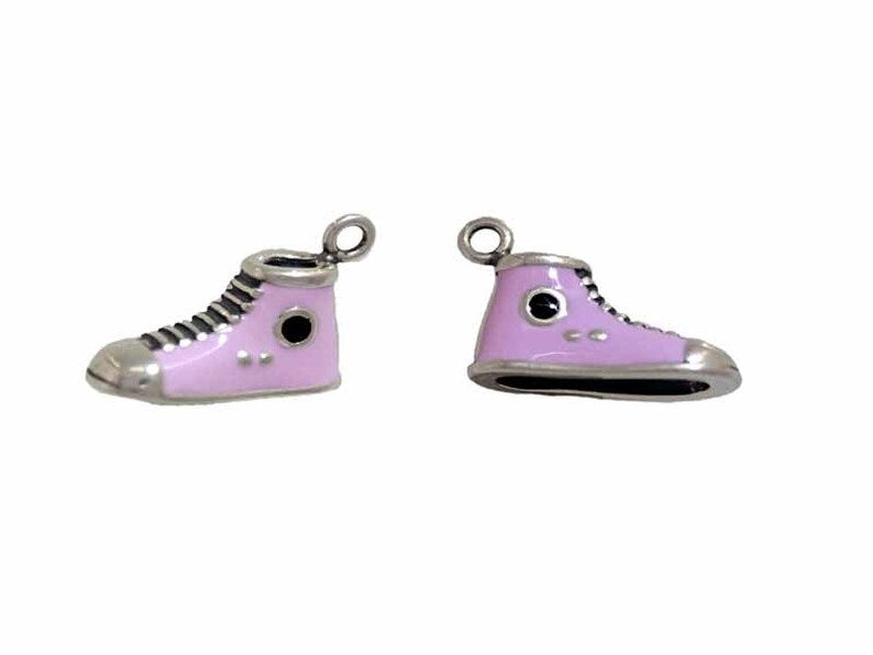 Pink Enamel High Top Sneaker Charm