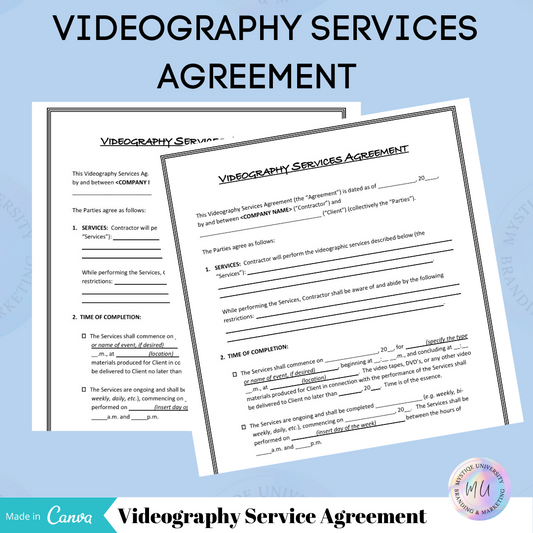 Videography Service Agreement