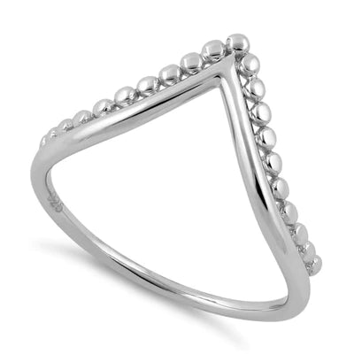 V Shape Beads Ring