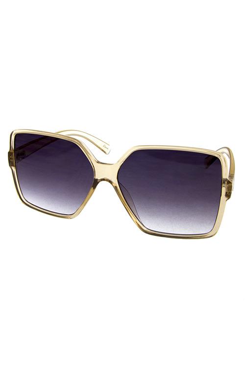 Womens plastic oversized flat square sunglasses