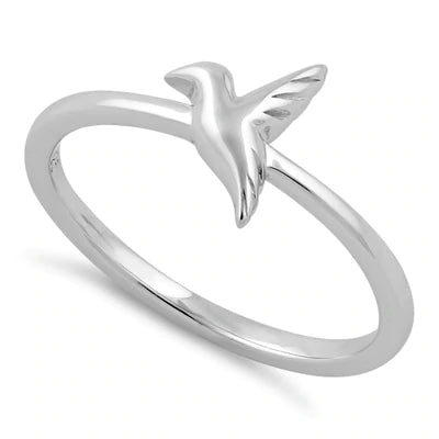 Sterling Silver Flying Dove Ring