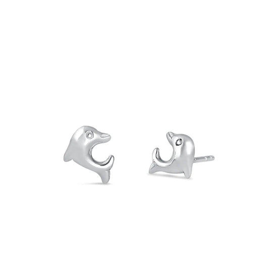 Sterling Silver Dolphin Earrings