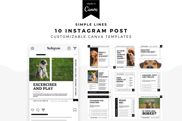 Simple Lines Instagram Canva Template