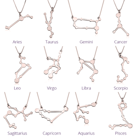 Cut Out Zodiac Constellation Necklace