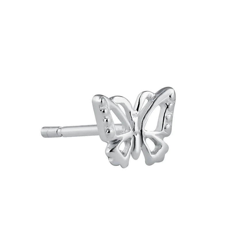 Sterling Silver Dainty Butterfly Stud Earrings