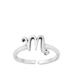 Sterling Silver Zodiac Toe Rings