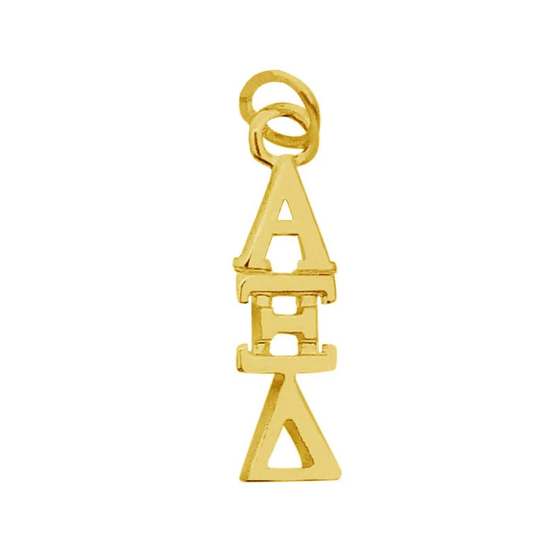 Custom Gold Plated Greek Drop Lavalier Charm