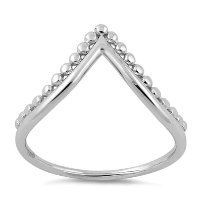 V Shape Beads Ring