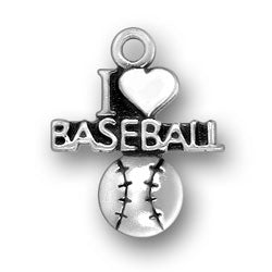 I Heart Baseball Charm