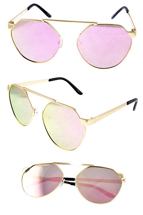 Womens Metal Rebar Fashion Sunglasses