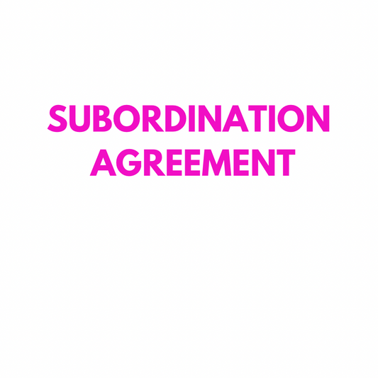 Subordination Agreement