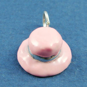 Pink Enamel Hat Charm