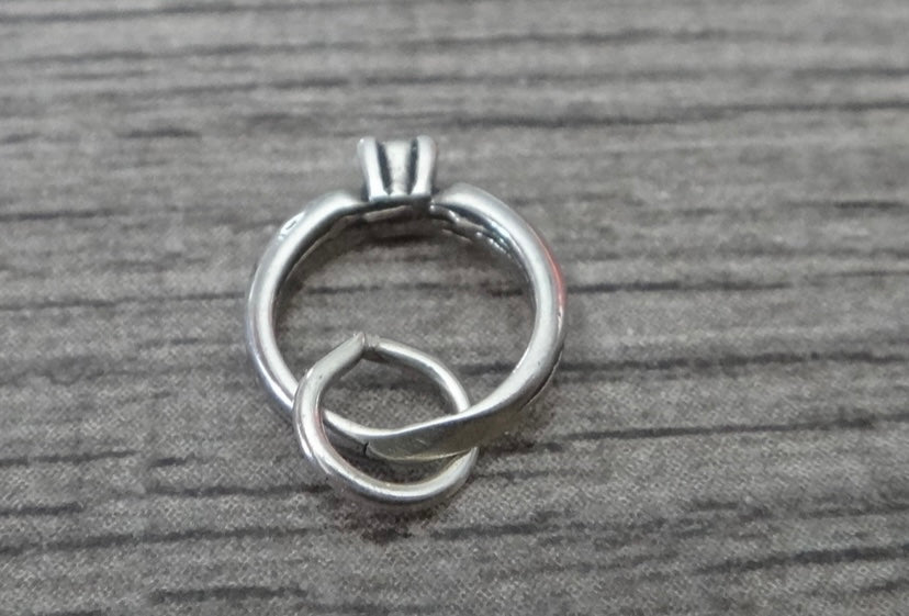 Solitaire Engagement Ring Charm