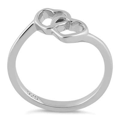 Sterling Silver Double Heart Ring