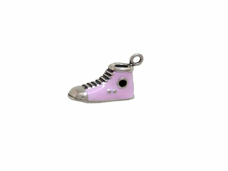 Pink Enamel High Top Sneaker Charm