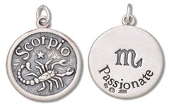 Scorpio - Passionate Zodiac Disk Charm