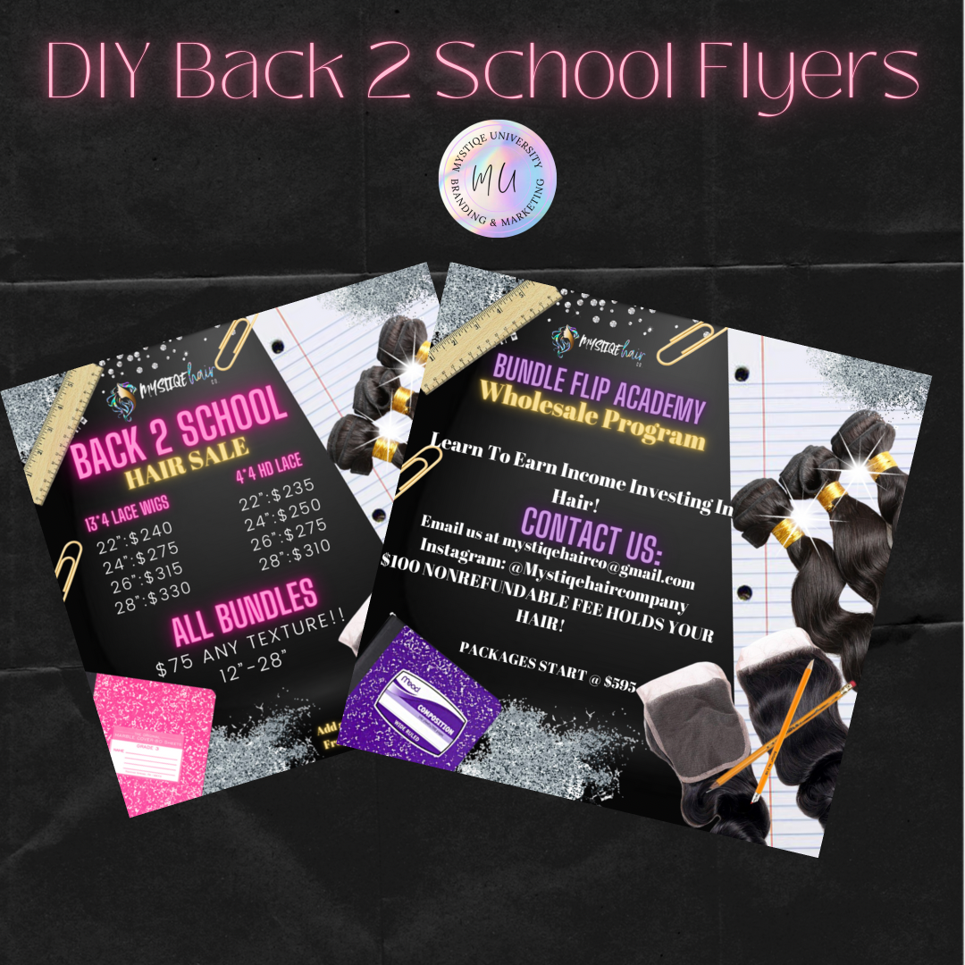 DIY Back 2 School Flyers