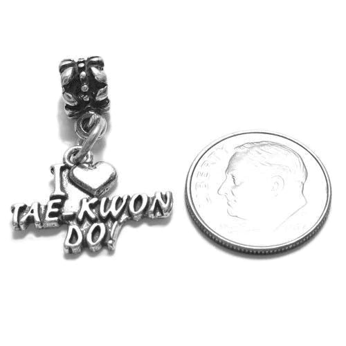 "I ♡ Tae-Kwon Do!" Talking Charm with Euro Bead