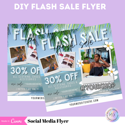 DIY Summer Flash Sale Flyer