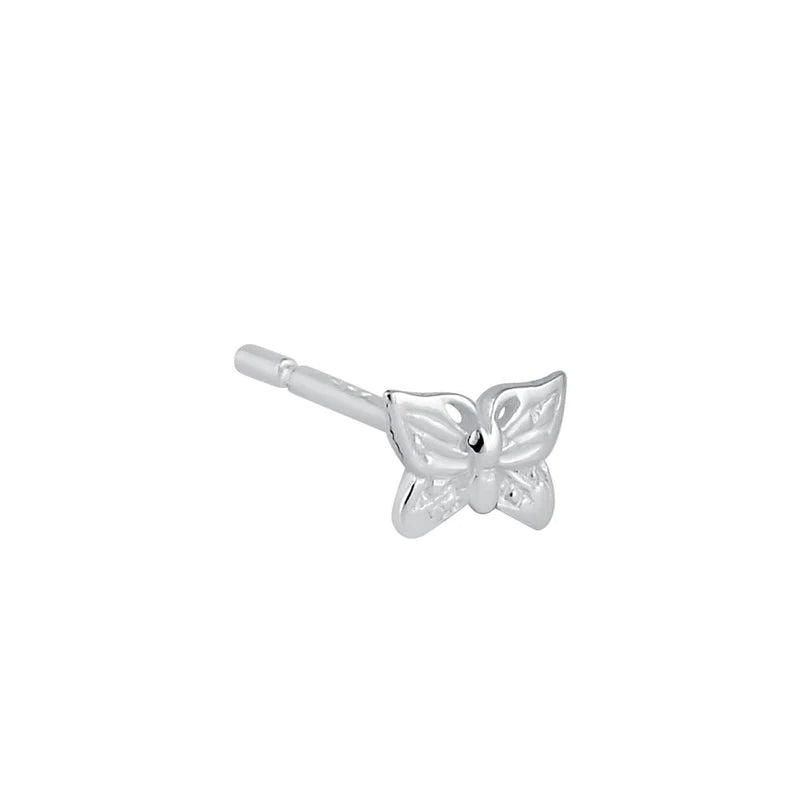 Sterling Silver Small Butterfly Stud Earrings