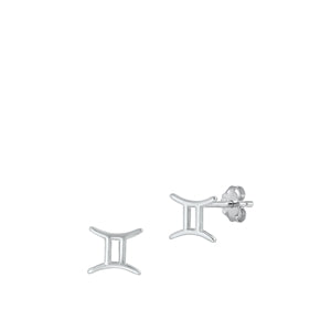 Sterling Silver Zodiac Stud Earrings