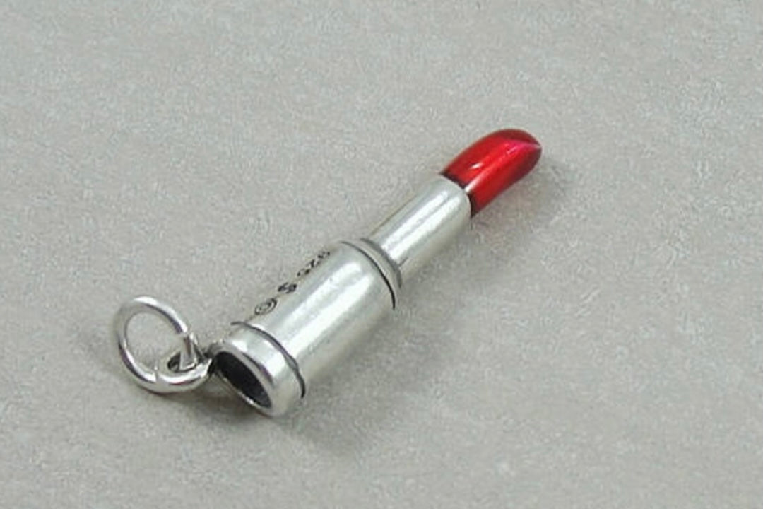 Red Enamel Lipstick Charm