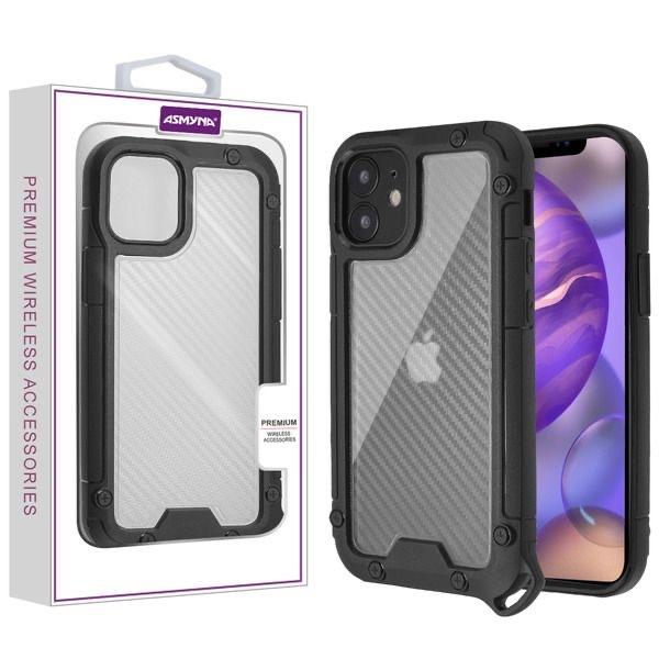 Apple IPhone 12 Mini Carbon Fiber Texture Hybrid Case