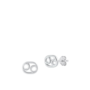 Sterling Silver Zodiac Stud Earrings