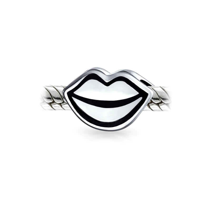 Kissing Lips  Bead Charm