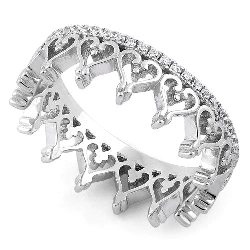 Eternity Heart CZ Ring