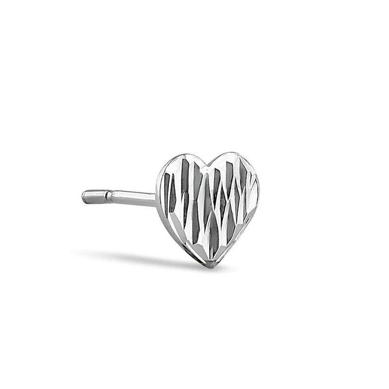 Sterling Silver Heart Stud Earrings