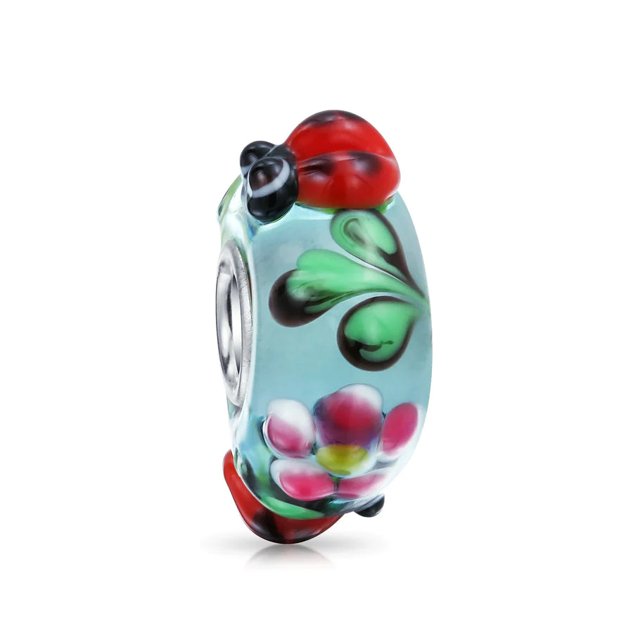 Ladybug Murano Glass Bead Charm