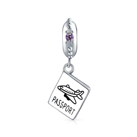 Passport Dangle Bead Charm