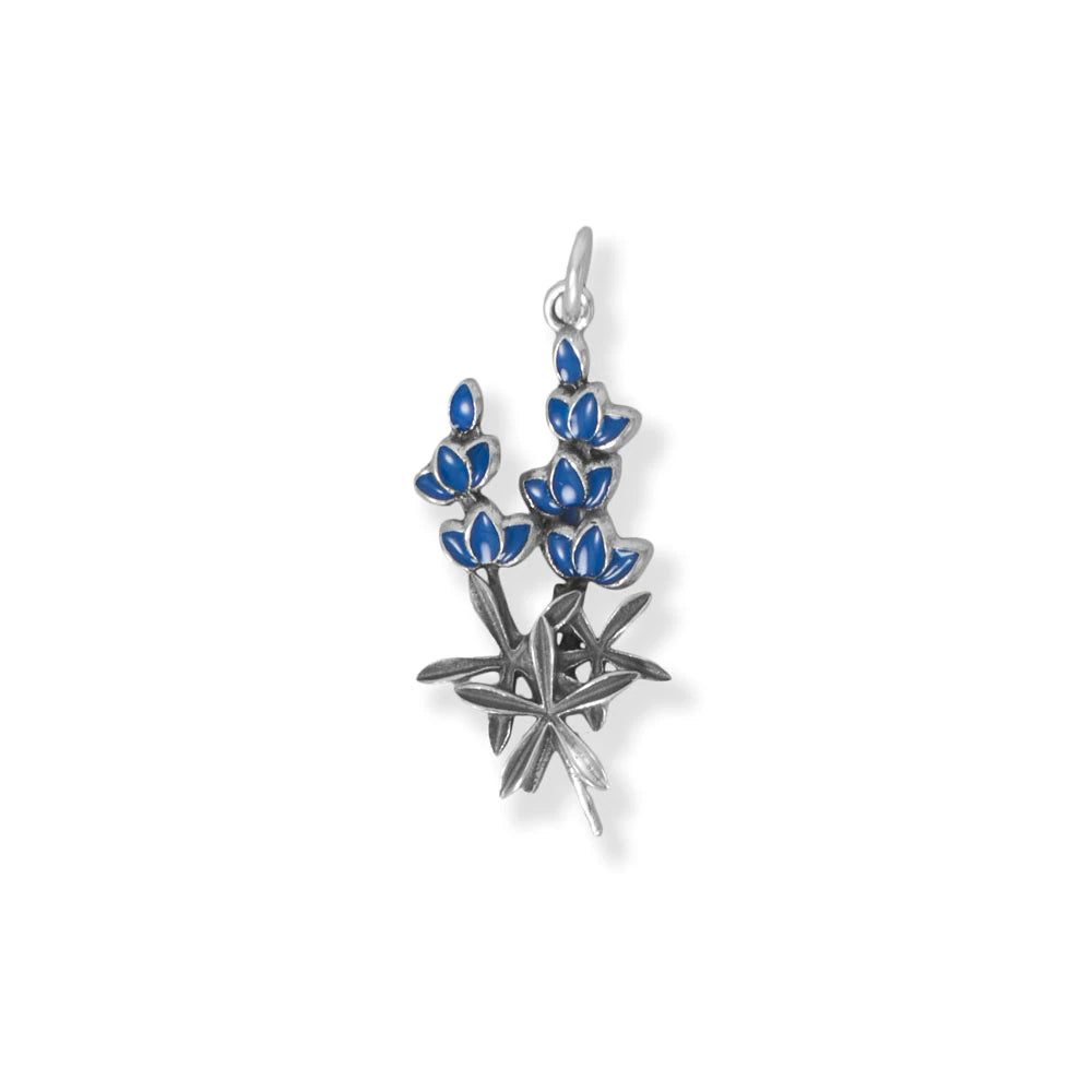 Enamel Bluebonnet Charm