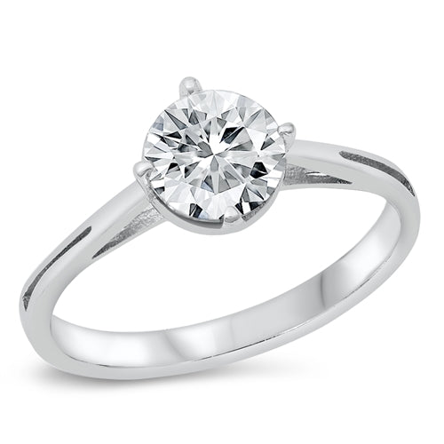 Sterling Silver Solitaire Ring