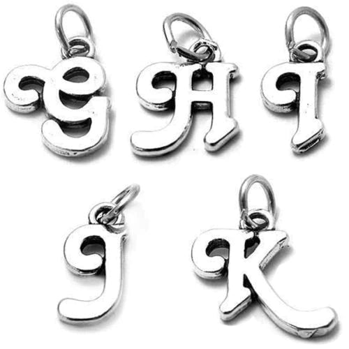 Fancy Script Letter Charm