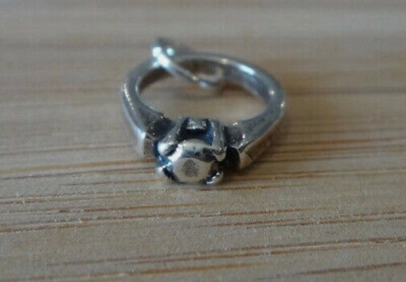 Solitaire Engagement Ring Charm