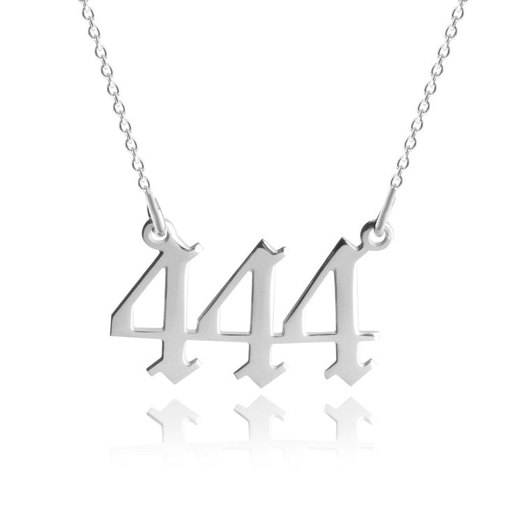 Sterling Silver Angel Number Necklace