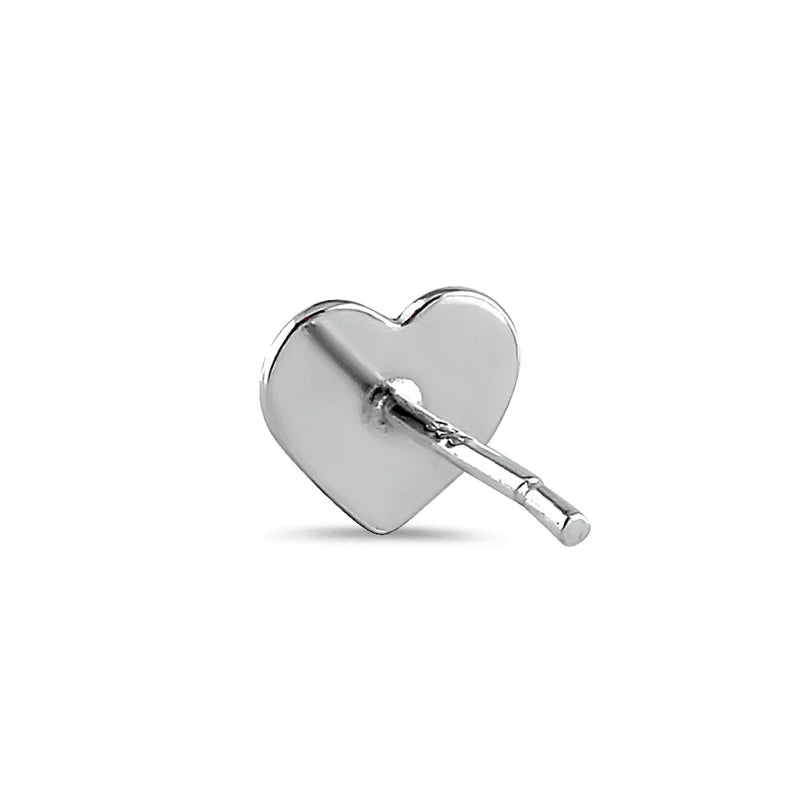 Sterling Silver Heart Stud Earrings